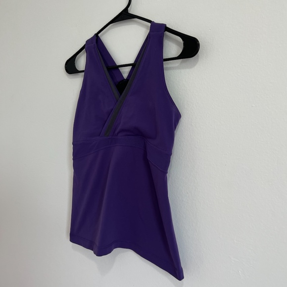 Lululemon Purple Workout Tank Top W/ Built in Bra - Picture 3 of 7